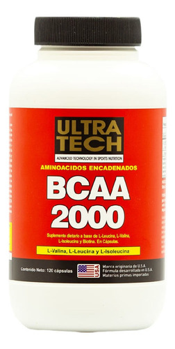 Suplemento Dietario Ultra Tech Bcaa 2000 X 120 Un