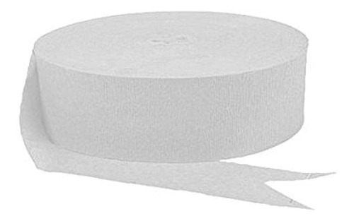 Jumbo Roll Party Crepe Streamer | Blanco Frosty | 500 Pies |