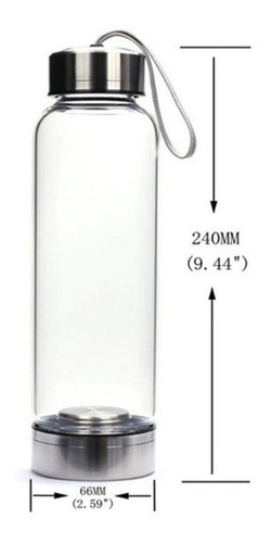 Imagen 3 de 4 de Termo Botella De Agua Con Cristales De Cuarzo + Estuche