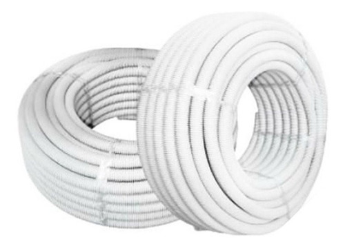 Rollo De Caño Corrugado Blanco Ignifugo 3/4 Electricidad Pvc