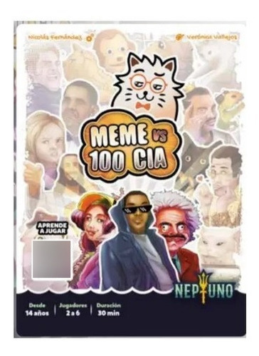 Meme Vs 100 Cia Juego De Mesa Familiar Neptuno Magic4ever 