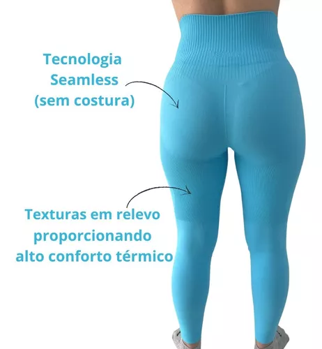 Conjunto Lupo Calça Legging Top Feminino Fitness Academia Leguin Sem  Costura Legues Sport Original - Azul