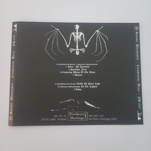 Clandestine Blaze & Satanic Warmaster Split Cd 2004 Black Estándar