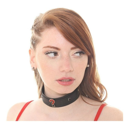 Collar Choker Urbano - Gargantilla Cuero Eco Joker - Fun*