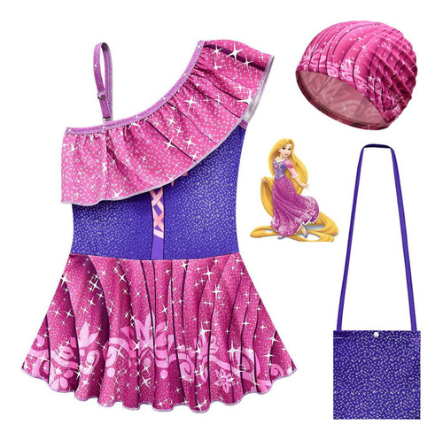 Trajes Baño Rapunzel Princesa Traje Swimsuit Niña