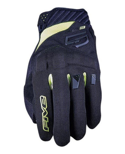 Guantes Moto Five Rs3 Evo Black/fluo Con Protecciones