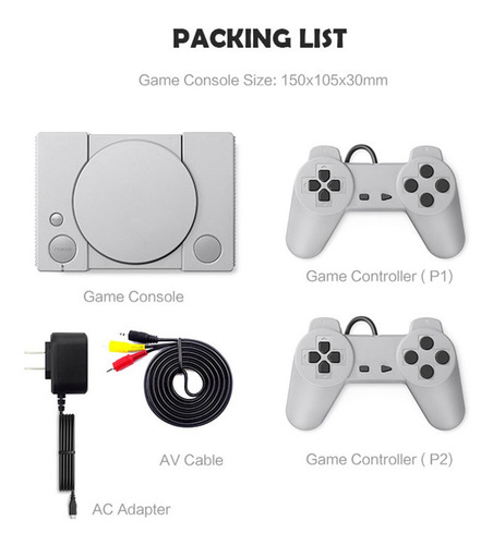 Imagem 2 de 6 de Nova Clássica Máquina De Jogo Ps1 De 8 Bits Mini-explos?o