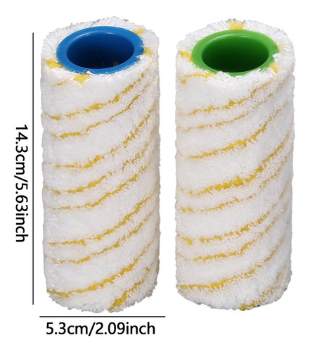 2pcs Rodillos De Microfibra Suministros De Rodillo Amarillo