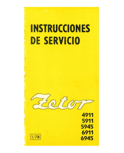  Manual De Usuario Tractores Zetor En Papel 