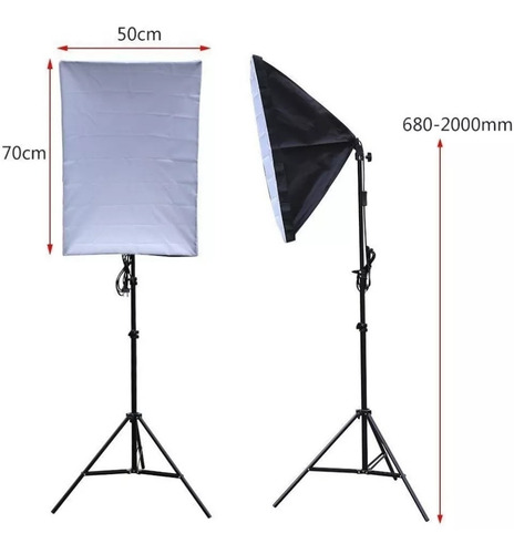 Imagen 7 de 8 de Softbox Set De Iluminación Fotografía Luz Blanca