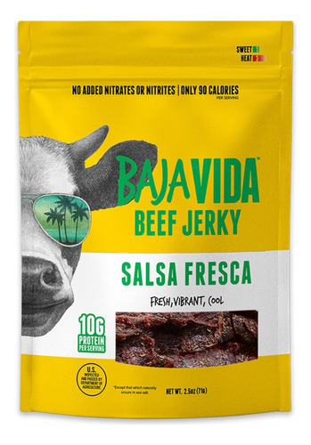 Baja Beef Baja Vida Salsa Fresca Beef Jerky - Paquetes De Bo