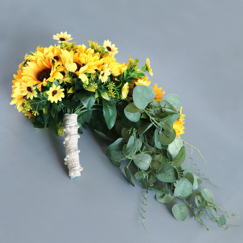 Girasol Artificial De Boda Sosteniendo Bouquet Toss Bouquet