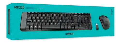 Teclado & Mouse Mk220 Wireless Compacto Color del mouse Negro Color del teclado Negro