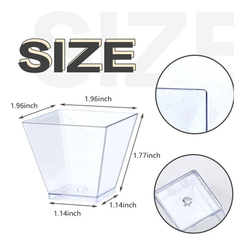 Nuevo Vaso De Postre De Plástico Transparente De 60 Ml Con