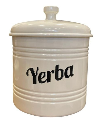 Imagen 3 de 5 de Tarro Yerba O Azúcar Aluminio Enlozado Cierre Hermético 1.8l