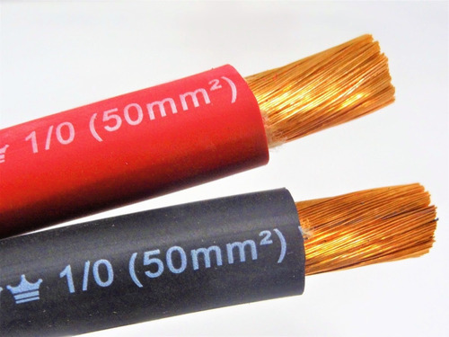 Cable Soldadura 1 0 Awg 15 Pie 50% Rojo Negro