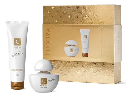 Eudora Golden Kit Presente Natal: Eau De Parfum 35ml + Creme Hidratante Desodorante Corporal 100g