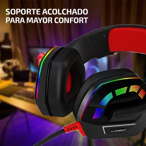 Auricular Vincha Gamer Microfono Sonido Hd Rgb Usb Cable 3.5