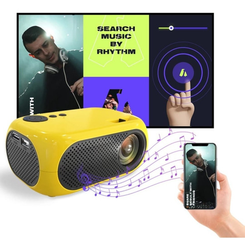 Imagen 7 de 7 de Mini Proyector Led Full Hd 1080p+ Control+ Google Chromecast