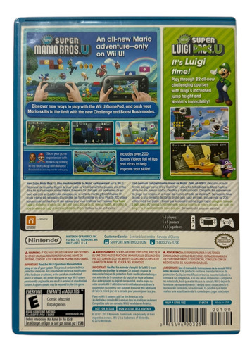 New Super Mario Bros U + Luigi U Para Nintendo Wii U Físico (Usado)