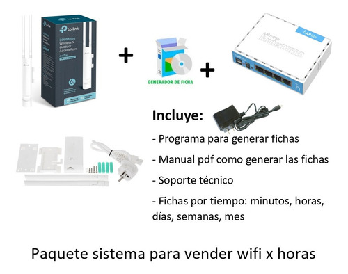 Paquete Sistema Para Vender Wifi X Hora