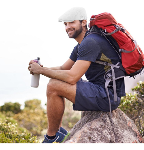 Boina Plana De Malla Transpirable Para Hombre,