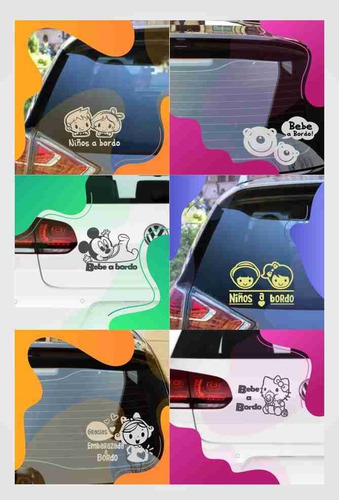 Imagen 7 de 9 de Sticker Vinilo P/ Auto De Bebe A Bordo Envío Incluid.en Lima