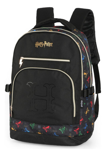 Mochila De Costas Para Notebook Harry Potter Preta - Luxcel
