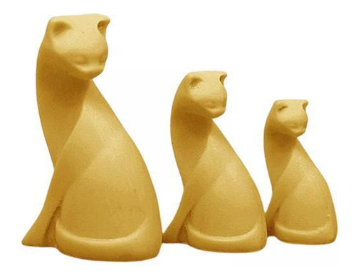 3 Figura Coleccionable En Miniatura De Un Gato Bonito