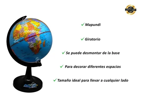 Globo Terráqueos Interactivo Mapamundi Terraqueo Grande