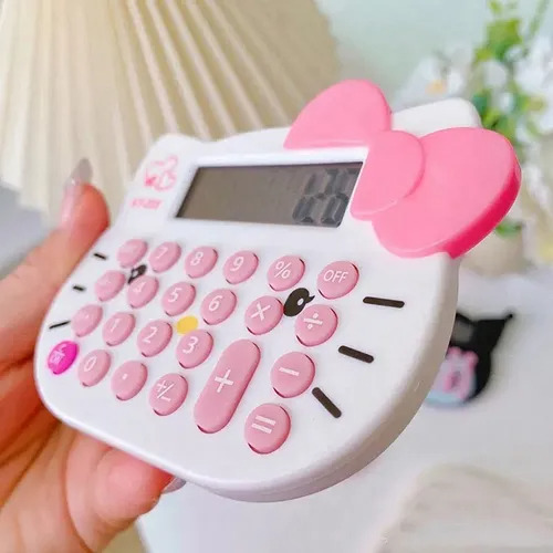 Calculadora Hello Kitty Y Kuromi 8 Dígitos Escolar Varios Blanco