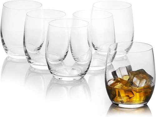Imagen 5 de 8 de Vasos Agua O Whisky O Mesa Cristal Bohemia Setx6 Globo 350ml