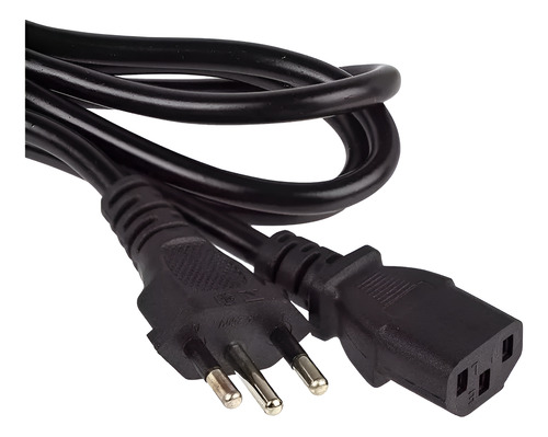 Cabo De Força Cpu Atx Computador Pc Monitor 3 Pinos 1.2m