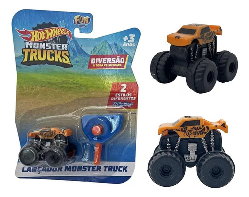 Hot Wheels Mini Lancador Monstrer Truck Sortido F0122-2 Cor Sortida