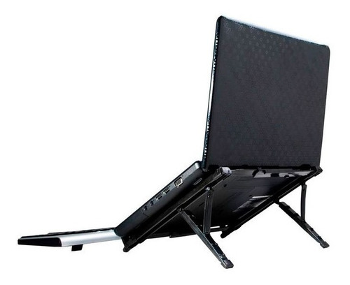 Base Suporte Notebook Regulável Preto Home Office Reliza