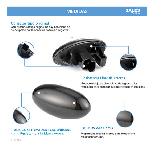 Par Cuartos Led Secuencial Ref Oem: 632574