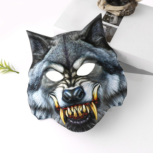 Máscara Animal, Máscara De Cabeça De Lobo Máscara