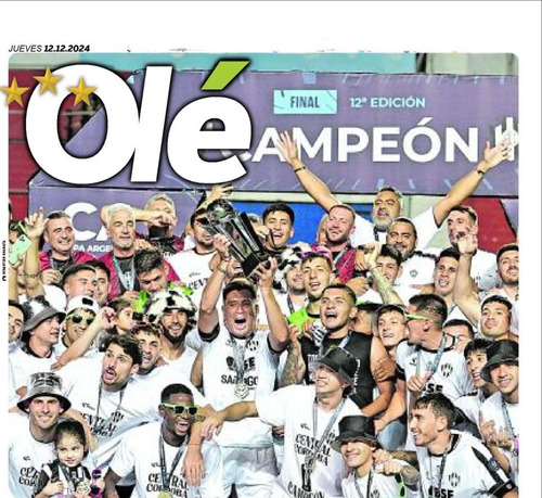 Central Córdoba Campeón Copa Argentina 2024 1-0 A Vélez. Olé