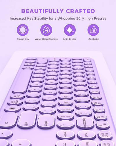 Venderse Como Rosquillas. Teclado Lila Teclas Redondas +