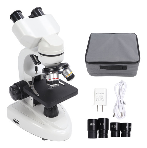 Kit De Microscopio Binocular, 40 X 5000 X Rotación De 360°,