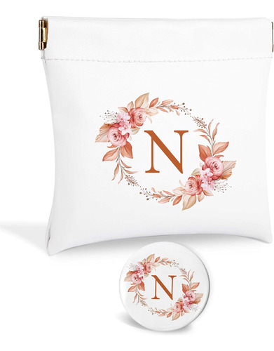 Bolsa De Maquillaje Con Espejo Y Bolsillo Inicial