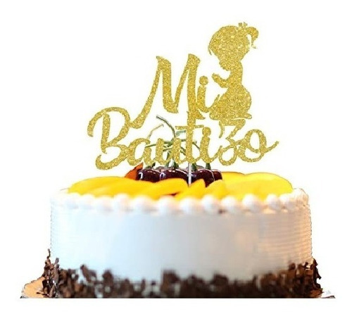 Cake Topper Letrero Vela Pastel Mdf Personalizado Bautizo