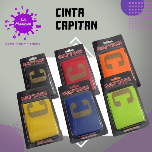 Imagen 4 de 8 de Cinta De Capitan Futbol Colores Surtidos Elastica Con Abrojo