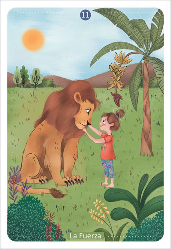 Lámina Ilustrada De Arcanos Mayores De Tarot 20 X 25 11. La Fuerza