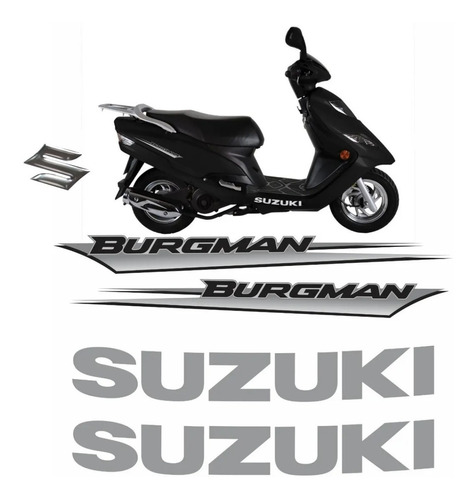 Kit Jogo Emblema Adesivo Suzuki Burgman 2005 A 2009 Bgm04