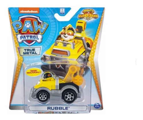 Paw Patrol Nickelodeon Mighty Pups Super Paws Rubble