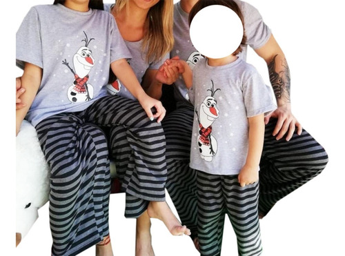 Pijama Super Navidad Familiar X 1 Unid Mujer O Familia