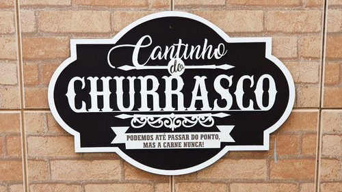 Placa Mdf De Parede Cantinho Do Churrasco Área Gourmet