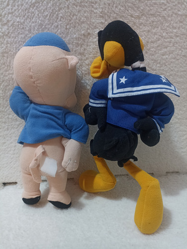 2 Peluches Porky Y Pato Lucas Nanco 2003-2005 Warner Bros Multicolor (Usado)