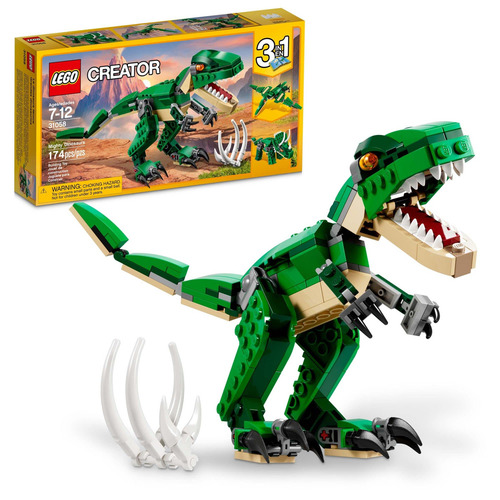 <p>LEGO® Creator 3em1 Dinossauros Poderosos: Brinquedo de Montar em Casa</p>